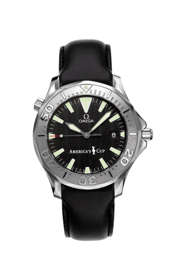 Omega Seamaster Diver 300M Automatic 41 Stainless Steel / White Gold / Black / Leather / America's Cup
